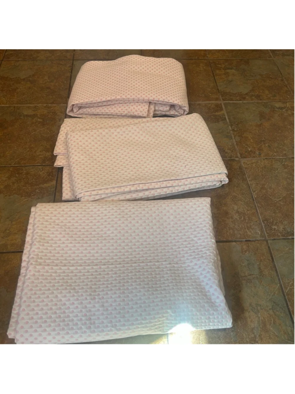 Pottery Barn Kids Chenille Raised Polka Dot Curtains & Drapes Set 3 Light Block